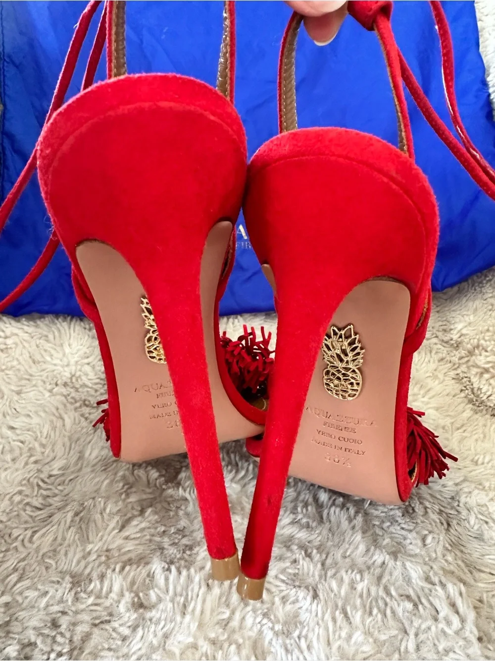 Aquazzura Wild Thing Suede Sandals